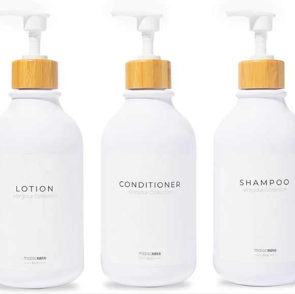 MAISONOVO  3 REFILLABLE SHAMPOO AND CONDITIONER BOTTLES SET - Picture 7 of 7